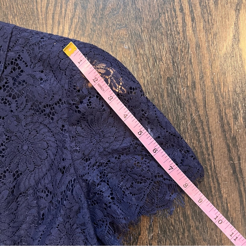 Madewell Navy Dress with Lace Detail - Picture 3 of 10